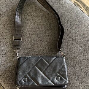 Lug Black Crossbody Bag